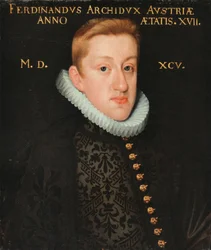 Porträt von Erzherzog Ferdinand von Österreich (später Kaiser Ferdinand II.) im Alter von 15 Jahren